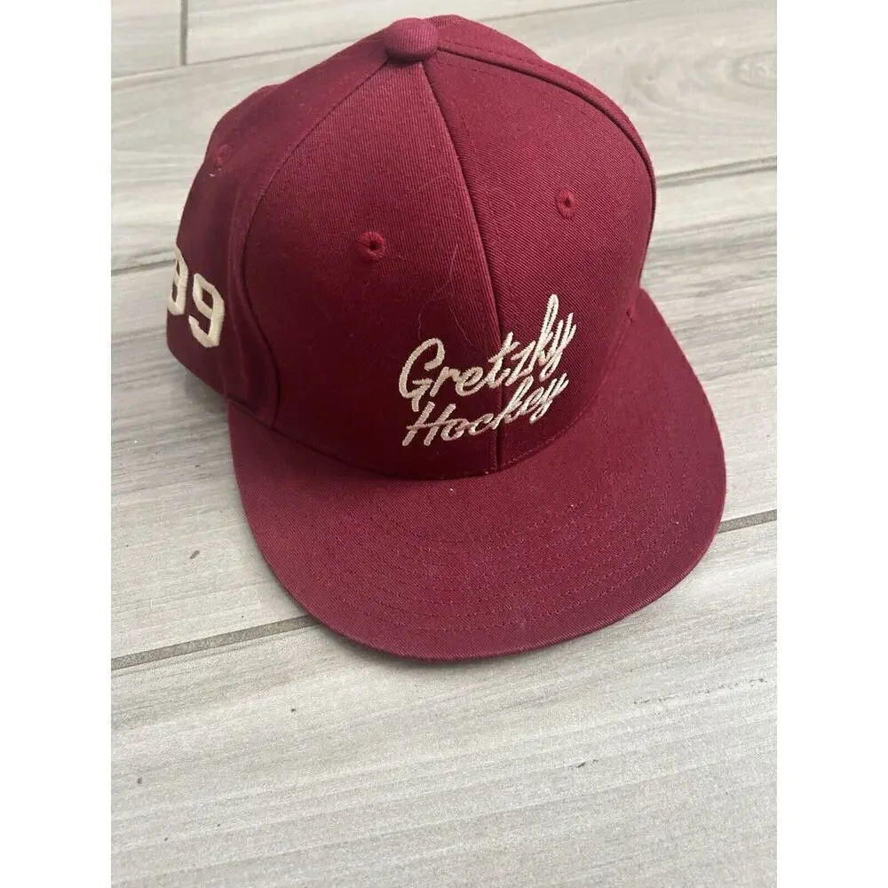 Adidas Gretzky Hockey School Snapback Red Hat 99 Embroidered